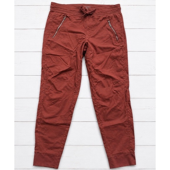 Athleta Pants - Athleta Trekkie North Jogger Pants Women 8 Rust Hiking Travel Stretch Zip Pocket